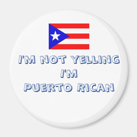 Humour Puerto Rican Magnet (Vorne)