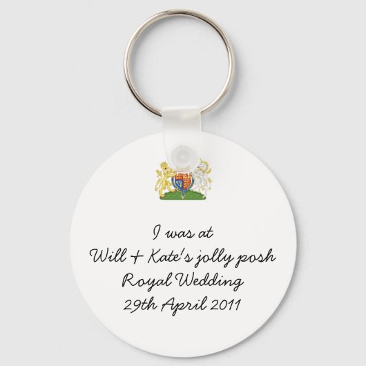 Humour Royal Wedding Keyring Schlüsselanhänger (Vorderseite)