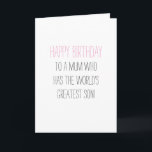 Humourous Birthday Mum von Son Karte<br><div class="desc">Funny zitiert,  um selbst die härtesten Nüsse zu knacken; )</div>