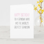 Humourous Birthday Oma aus Grandson Karte (Gelbe Blume)