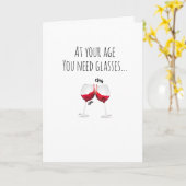 Humourous Birthday Wine Karte (Gelbe Blume)