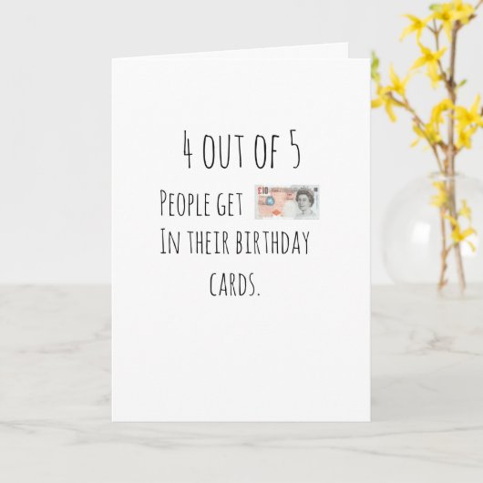 Humourous Geburtstagskarte Geld Karte (Gelbe Blume)