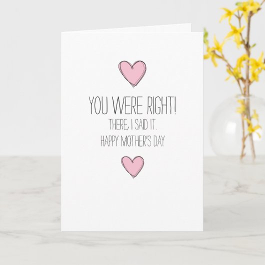 Humourous Muttertag Karte (Gelbe Blume)