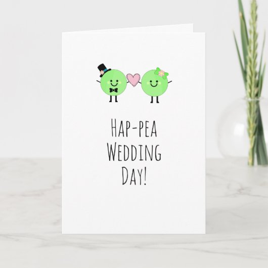 Humourous Wedding Card Niedliche Erbsen Karte (Vorderseite)