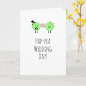 Humourous Wedding Card Niedliche Erbsen Karte (Gelbe Blume)