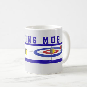 Humous Curling Tasse Blue Text