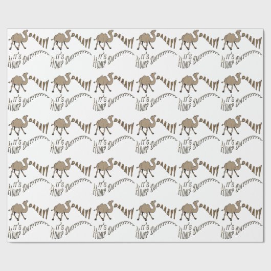 Hump Daayyy White Wrapping Paper Geschenkpapier (Flach)