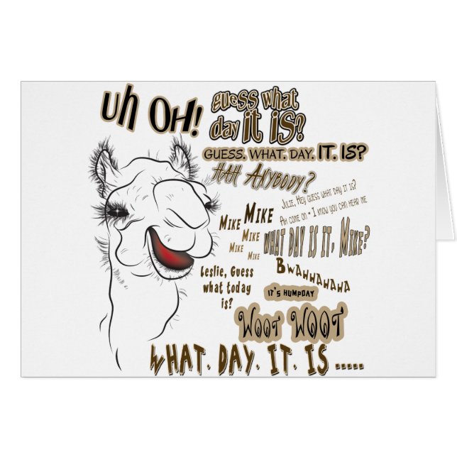 Hump Day Camel (Vorderseite (Horizontal))
