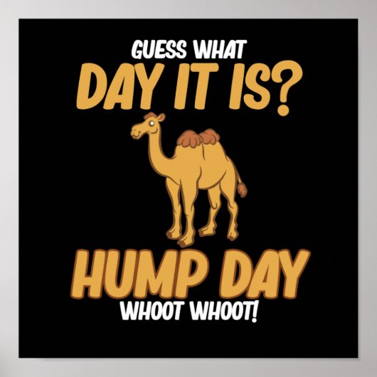 Hump Day Camel Animal Lover Camels Pet Owner Graph Poster (Vorne)