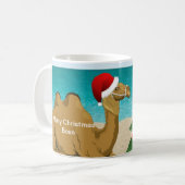 Hump Day Camel mit Weihnachtsmannmütze Tasse (Vorderseite Links)