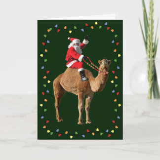 Hump Day Camel & Santa Merry Weihnachtskarten Feiertagskarte