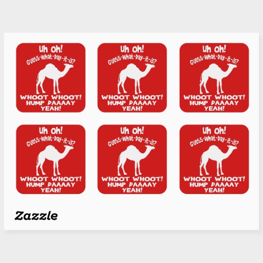 Hump Day Camel Stickers (Blatt)
