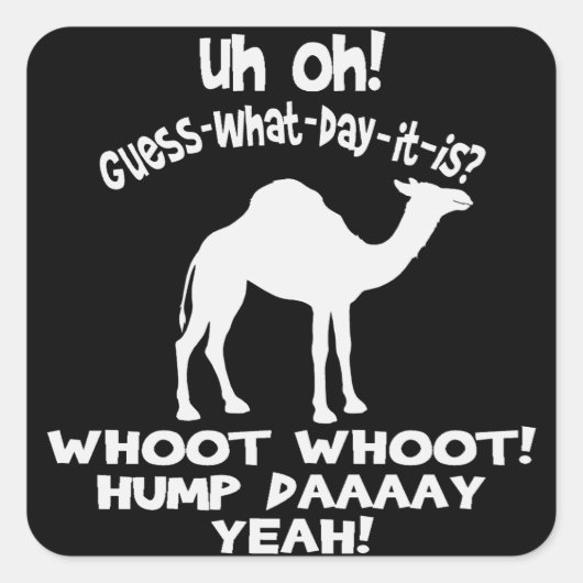 Hump Day Camel Stickers (Vorderseite)