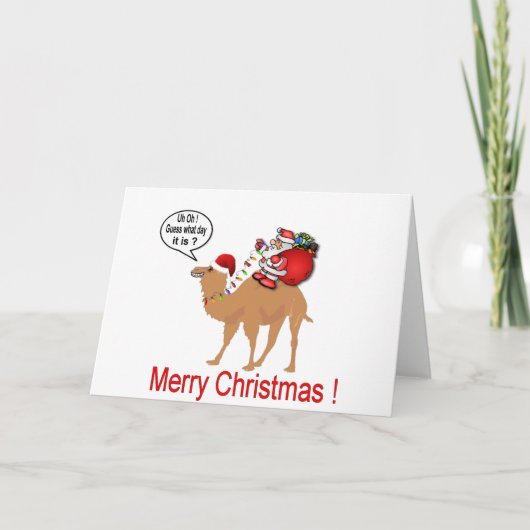 Hump Day Camel Weihnachten mit dem Weihnachtsmann (Vorderseite)