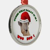 Hump Day Camel Weihnachtsgeschenk Silbernes Ornament (Rechts)