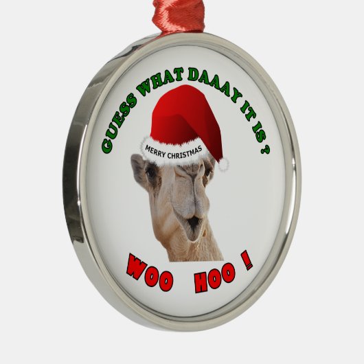 Hump Day Camel Weihnachtsgeschenk Silbernes Ornament (Rechts)