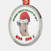 Hump Day Camel Weihnachtsgeschenk Silbernes Ornament (Links)