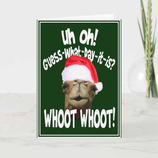 Hump Day Camel Weihnachtskarten Feiertagskarte (Vorderseite)