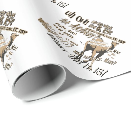Hump Day Camel Wrapping Paper Geschenkpapier (Rolleneckpunkt)