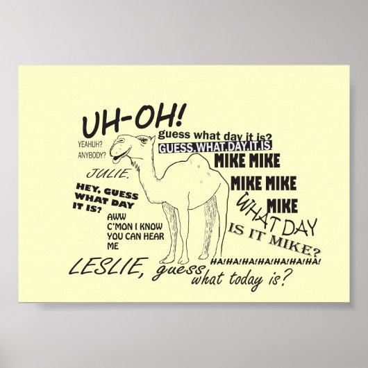 Hump Day Funny Camel Poster (Vorne)