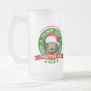 Hump Day Kamel Weihnachts Ale Etikett Frostierter Mattglas Bierglas