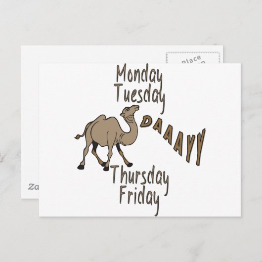 Hump Day Week Days Postkarte (Vorne/Hinten)