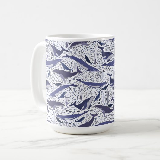 Humpback and Fin Whales Kaffeetasse (Vorderseite Links)