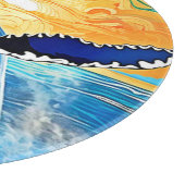 Humpback-Sonnenuntergangs-Sprung-Kunst Schneidebrett (Ecke)
