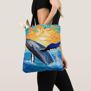 Humpback-Sonnenuntergangs-Sprung-Kunst Tasche