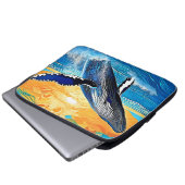 Humpback Sunset Leap Art Laptopschutzhülle (Vorne Knopf)