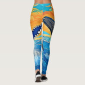 Humpback Sunset Leap Art Leggings (Rückseite)