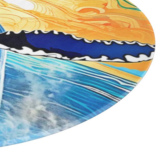 Humpback Sunset Leap Art Schneidebrett (Ecke)