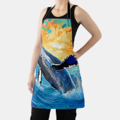 Humpback Sunset Leap Art Schürze (InSitu)