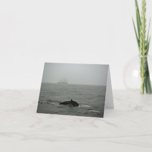 Humpback Whale and Tall Ship Card Karte