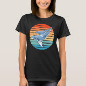 Humpback Whale auf Retro Sunset T - Shirt (Vorderseite)