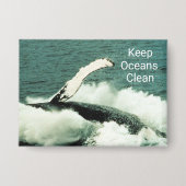 Humpback Whale Beauty Breaching: Schaltfläche Button (Vorderseite)