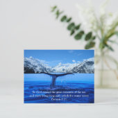 Humpback Whale Bible Verse - Postkarte (Stehend Vorderseite)