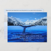 Humpback Whale Bible Verse - Postkarte (Vorne/Hinten)