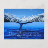 Humpback Whale Bible Verse - Postkarte (Vorderseite)