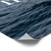 Humpback Whale Breaching at Sunset Poster (Ecke)