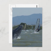 Humpback Whale Brechen durch Windsurfer Postkarte (Vorne/Hinten)
