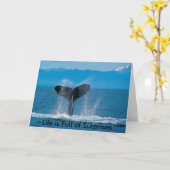 Humpback Whale, Das Leben ist voller Überraschunge Karte (Gelbe Blume)