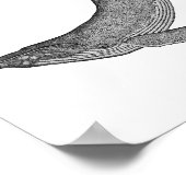 Humpback Whale Dotwork Poster (Ecke)