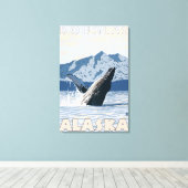 Humpback Whale - Douglas, Alaska Leinwanddruck (Insitu (Holzboden))