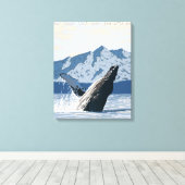 Humpback Whale - Douglas, Alaska Leinwanddruck (Insitu (Holzboden))