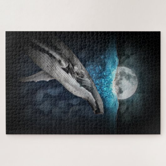 Humpback Whale durch Mondlicht Puzzle (Horizontal)