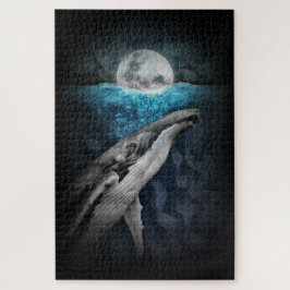Humpback Whale durch Mondlicht Puzzle