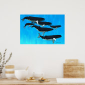 Humpback Whale Family Print Poster (Küche)