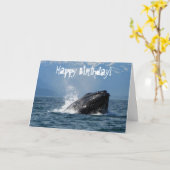 Humpback Whale Fütternd Karte (Gelbe Blume)