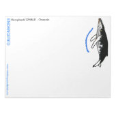Humpback WHALE - gefährdetes Tier - Notizblock (Vorderseite)